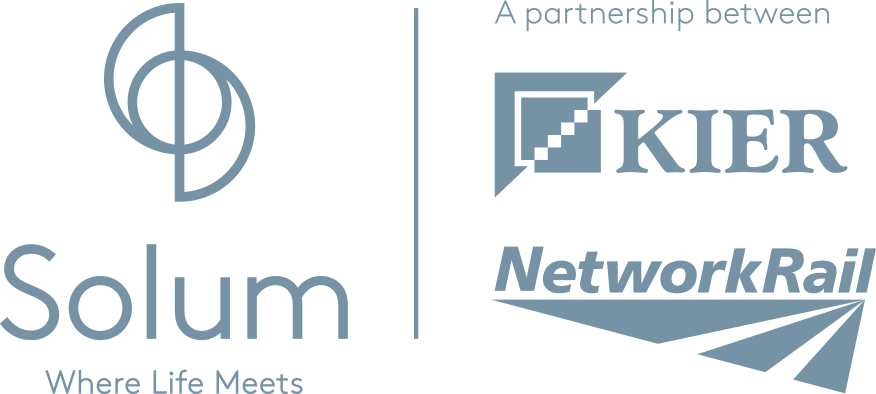 Solum & Kier Network Rail logo
